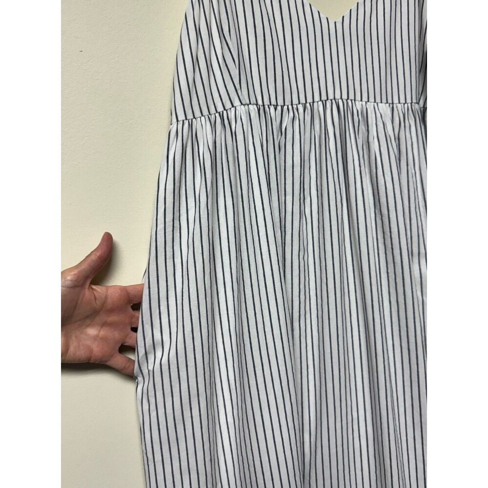 NWT - JENNI KAYNE Cove Maxi Dress White/Navy Stripes Lined Cotton, Sz S - Picture 6 of 15